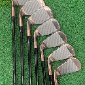 2024 TaylorMade P790 Copper Iron Set – Dynamic Gold S300 Stiff – White MCC Grips